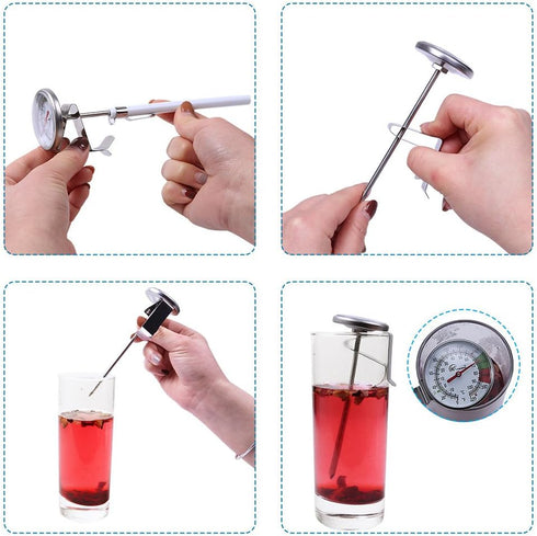 KT THERMO 2-Inch Dial Instant Read Thermometer, Best for Coffee Drinks and Chocolate Milk Foam