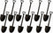Mini Shovel Shape Spoons, Disposable Plastic Dessert Spoon, Black, Pack of 60