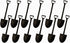 Mini Shovel Shape Spoons, Disposable Plastic Dessert Spoon, Black, Pack of 60
