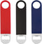 3 Pack Bottle Openers - Stainless Steel Flat Beer Bottle Openers, 7 Inches, Exquisite Packaging, Red, Black, Blue