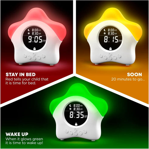 Kids Sleep Trainer Clock with Night Light