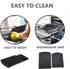 Kitchen Caddy Sliding Coffee Maker Tray Mat 12" - Blender Toaster Countertop Storage with Smooth Rolling Wheels (Black)