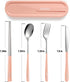Travel Cutlery Set, 18/8 Stainless Steel Reusable Utensils with Case, Portable Silverware Lunch Box