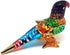 Handmade Mini Blown Glass Parrot Bird Figurine, 2" Orange, Dollhouse Gift Ideas, Cute Tiny Ornament