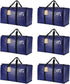 Cryster 6 Pack Moving Bags Heavy Duty, Extra Large Storage Totes Bag with