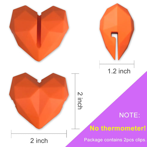 2Pcs Silicone Non-Scratch Pot Clip, Candy Thermometer Pot Clip for Candy Making, Hand-Free Holder for Measuring