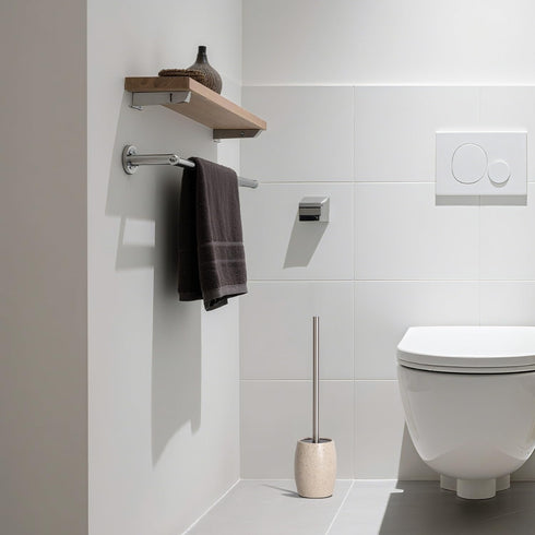 360 Set Clasin Home Toilet Bowl Brush and Holder with Stainless Steel Long Handle, Toilet Scrubber Brush with Durable