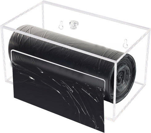 Trash Bag Organizer Dispenser, Acrylic Garbage Bag Holder Dispenser, Trash Bag Roll