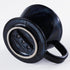 Asayu Japan Ceramic Coffee Pour Over Maker Set, Dark Navy Blue, Slow Brewing Paper Filter Holder and Dripper