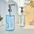 JASAI 2Pack Glass Soap Dispenser, 18OZ, White, Rustproof 304 Stainless Steel Pump, Kitchen Soap Dispenser with Labels