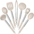 E-far Silicone Cooking Utensils Set, 7 Pcs Heat Resistant Kitchen Utensils with Stainless Steel Handle for Nonstick