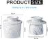 Eichzer Ceramic Butter Crock with Lid, Marbled Butter Keeper for Spreadable Butter, Elegant Butter Dish for Home