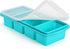 Silicone Freezer Tray with Lid, 1 Cup Food Freezer Tray for Soup, Sauce, Aqua, 1-Pack