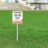 Wildflowers Do Not Mow Metal Yard Sign (7x8.8) with Stake for Lawn Garden Farm Decor, No Mow Lawn Sign