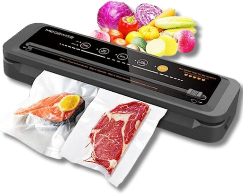 MegaWise Compact Vacuum Sealer Machine, Powerful One-Touch Automatic Food Sealer