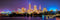 PHOTOSBYJON Cleveland Skyline 2018 Photo Print UNFRAMED, Night Color City Downtown, 11.75 x 36 inches