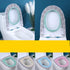 4 Pcs Soft Toilet Seat Cover Pad, Warmer Stretchable Thicker Washable Cloth, Double Color