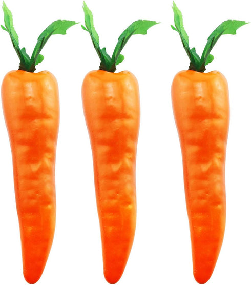 Tegg Artificial Carrot 3PCS Simulation Carrots Artificial Vegetables for Party Home Kitchen