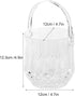 Zerodis Plastic Ice Bucket, Household 1.8L Transparent Acrylic Ice Bucket with Carry Handle Champagne Wine Beer Drinks Cooler for Families Parties Barbecues Picnics(Transparent) by Zerodis