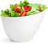 Fasmov 8 Pack Angled Melamine Serving Bowls, Large Party Snack Bowls, Salad Bowls for Weddings, Buffet, White