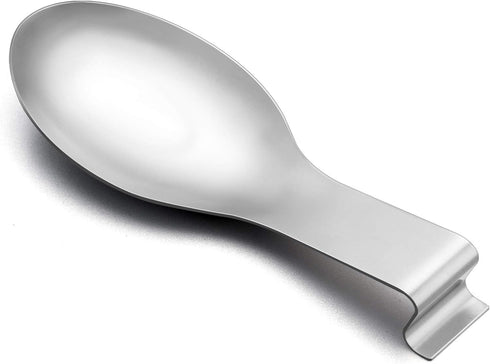 E-far Stainless Steel Spoon Rest, Ladle Holder for Kitchen Stove Top, Large Size & Dishwasher Safe