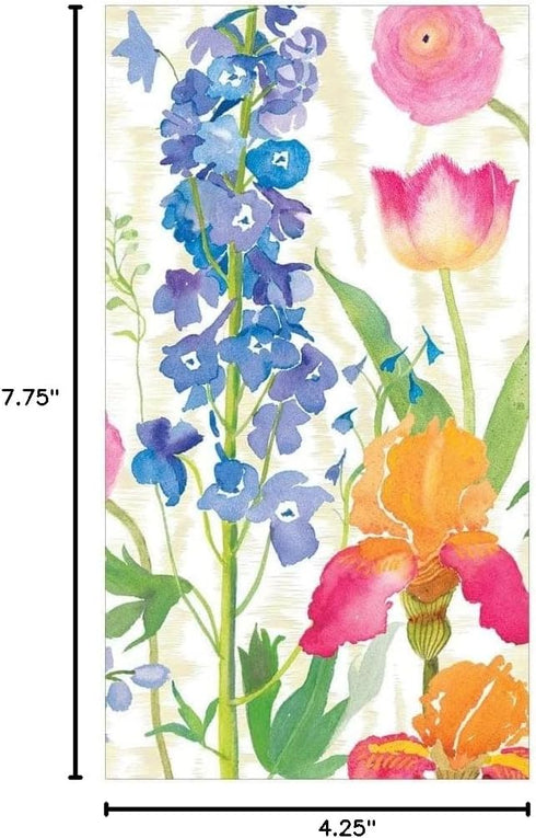 Summer 15 Package Caspari Garden Paper Guest Towel Napkins in White, Per