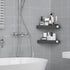 Sotfamily Shower Caddy Corner, 2 Pack Adhesive Corner Shower Shelves for inside Shower, Plastic Shower Organizer for Bathroom Storage, Black by Sotfamily