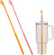BOXOB 2pcs Silicone Straw Cleaner Brush, 9.44in Extra Long Reusable Straw Brush for