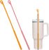 BOXOB 2pcs Silicone Straw Cleaner Brush, 9.44in Extra Long Reusable Straw Brush for