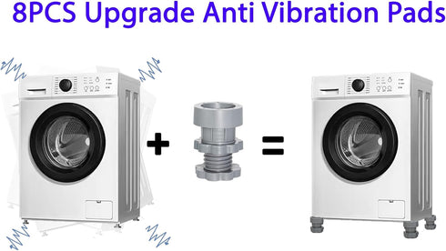 8 Pcs Anti Vibration Pads for Washing Machine, Noise Cancelling Foot Pads, Adjustable Washer Dryer Stabilizer