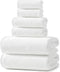 REDKISS Ultra Soft 6 Piece Towel Set, Premium White Towels for Bathroom,