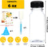 36pcs 6oz BAKHUK Empty Plastic Juice Bottles with Caps, Reusable Clear Bulk Beverage Containers for Juice, Milk