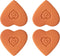GABROC Heart Brown Sugar Keeper Terracotta Sugar Saver Softener 4 Disk Terra Cotta