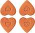 GABROC Heart Brown Sugar Keeper Terracotta Sugar Saver Softener 4 Disk Terra Cotta