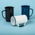20 Oz Enameled Steel Mug Set of 6, Durable Indoor/Outdoor Use, Reusable & Stackable, Speckled White