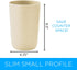 Modern Slim Bamboo Cream Kitchen Utensil Holder Caddy - Rust Proof and Dishwasher Safe Kitchen Utensil Holder for Countertop - Kitchen Utensil Organizer Crock - Great for Spoons, Tongs, Spatulas
