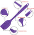 Silicone Spatulas Set - Heat Resistant Spoonula, Non-Stick Scrapers, One Piece Design Baking Mixing Tool (Purple)