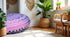 22 Inches Round Mandala Floor Pillow Cover Seating Cushion Throw Ottoman Pouf Cover Pom Pom Pillow Cases Hippie