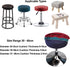 Round Stool Cover 12-16 Inch, Luxurious Stretchable Fabric Bar Stool Covers, Washable and Dustproof (2Pcs Peacock Blue)
