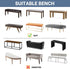 SearchI Dining Bench Cover, Stretch Washable Long Bench Seat Covers, Rectangle Dining Table Bench Slipover for Dining