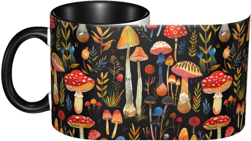 11 Oz Yrebyou Mushroom Coffee Mug for Women Ceramic Tea Cup Novelty Mugs for Office Home Kitchen