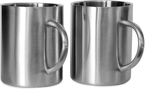 Stainless Steel Coffee Mugs, 15 oz Double Wall Insulated Mug Set of 2, BPA Free