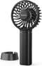EasyAcc Mini Portable Handheld Fan, 3 Speed USB C Rechargeable Battery Operated Cooling Fan for Travel (Black)