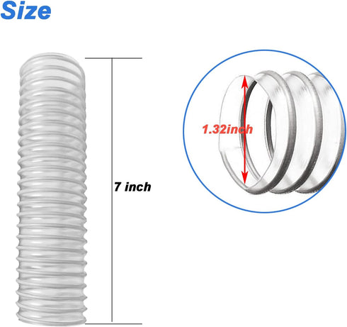 Detetap Nozzle NV752 NV751 NV340 NV400 NV501 NV502 NV552 NV650 UV795 Nozzle 7" 1.32" 2PCS Replacement Lower Hose