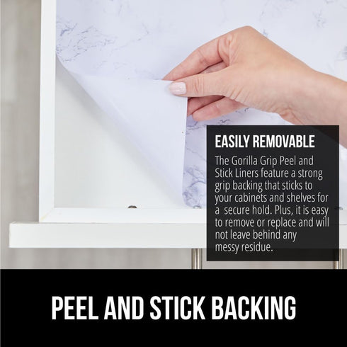Countertops, 11.8 20 GORILLA GRIP Peel and Stick Paper, Removable Cover for Books, Shelves, Drawers, Cabinets