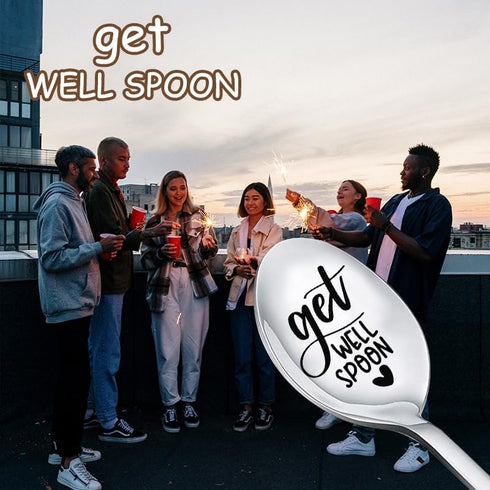 Get Well Spoon, Inspirational Sobriety Gifts for Women, Best Friend Gift for Post Surgery Recovery, Cancer Survivor