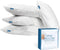 Queen Pillow Protectors with Zipper, 4 Pack Waterproof Pillow Case Protector, 20 x 30 Inch, White