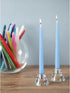 CANDWAX 10 inch Taper Candles, Set of 4 Dripless Unscented Candlesticks for Dinner and Household Use - Light Blue