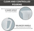 Appletofu Plastic Graduated Measuring Pitcher, 2000ml Large Cylinder with Handle and Pour Spout