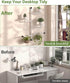 3-Tier 160 Window Plant Shelves, Rotating Indoor Wall Mounted Plant Holder Shelf for Haning Multiple Plants, Floating